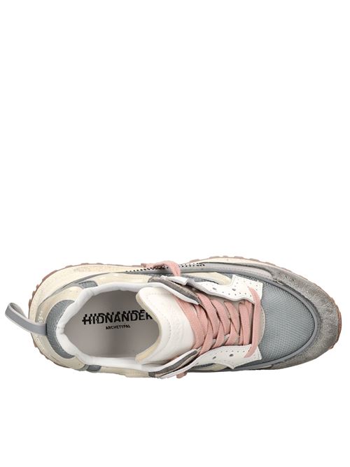 Sneakers in pelle e tessuto HIDNANDER | THREEDOME HC2WS230 302BIANCO-GRIGIO-ROSSO